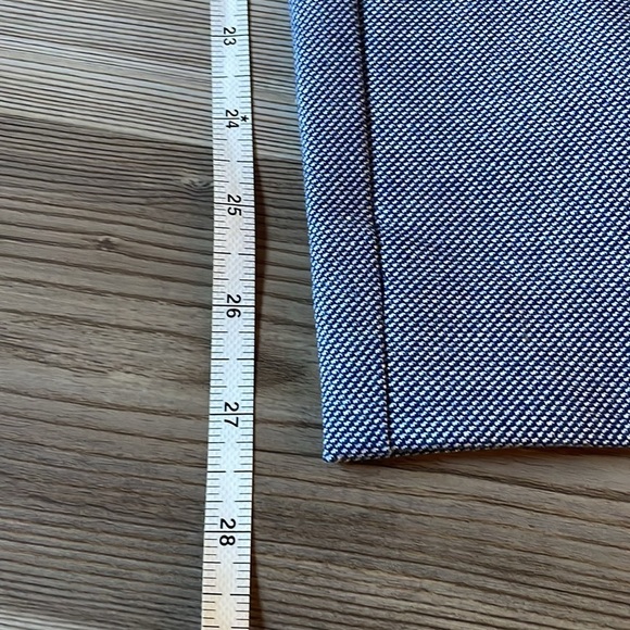 Loft Marisa pant Straight Textured blue Microdot  Size 8 Career Business casual - Picture 10 of 13
